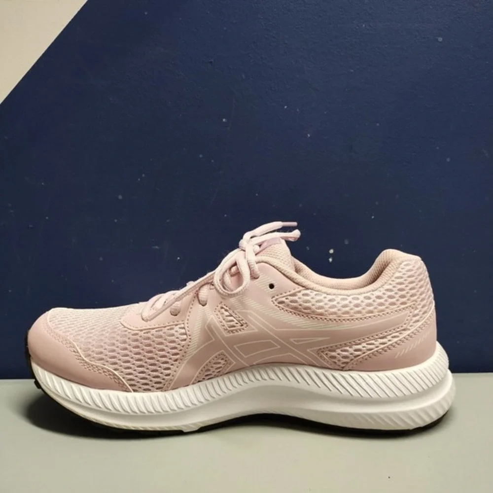 ASICS Contend‎ 7 GS Running Sneakers Kids US 7 Pink White Athletic 1014A192-707